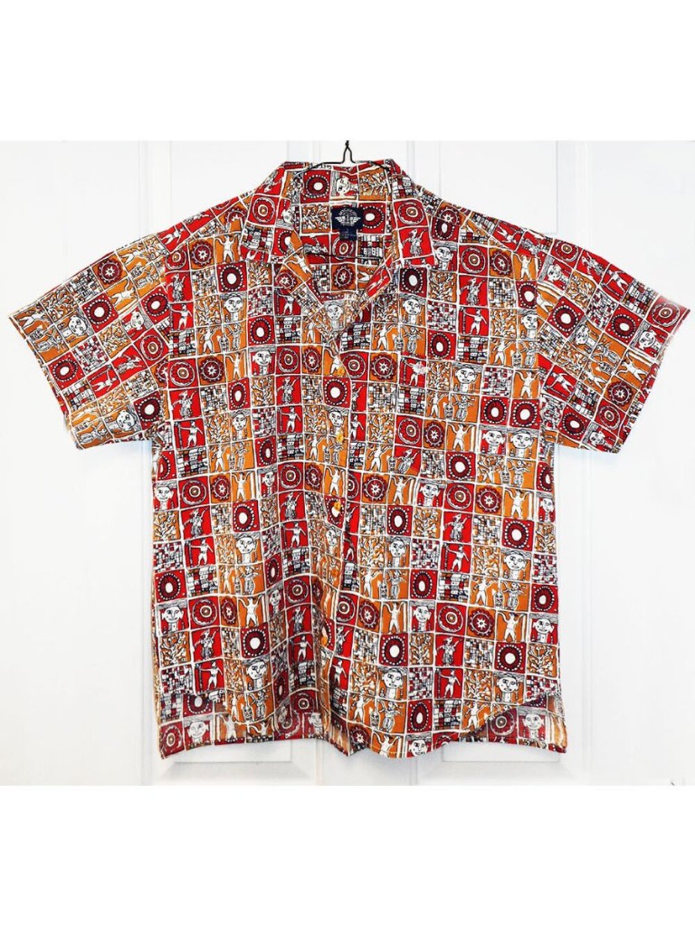 Vintage DOCKERS LEVIS Button HAWAIIAN Shirt - Womens Large - Spice Island design